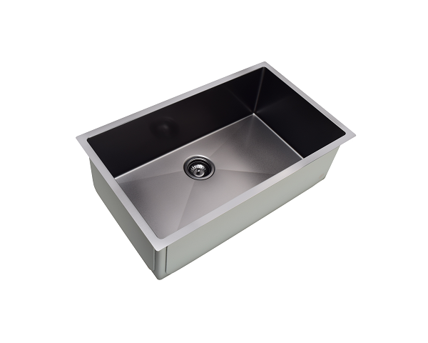 Évier de cuisine noir en acier inoxydable, dimensions 28x18 pouces