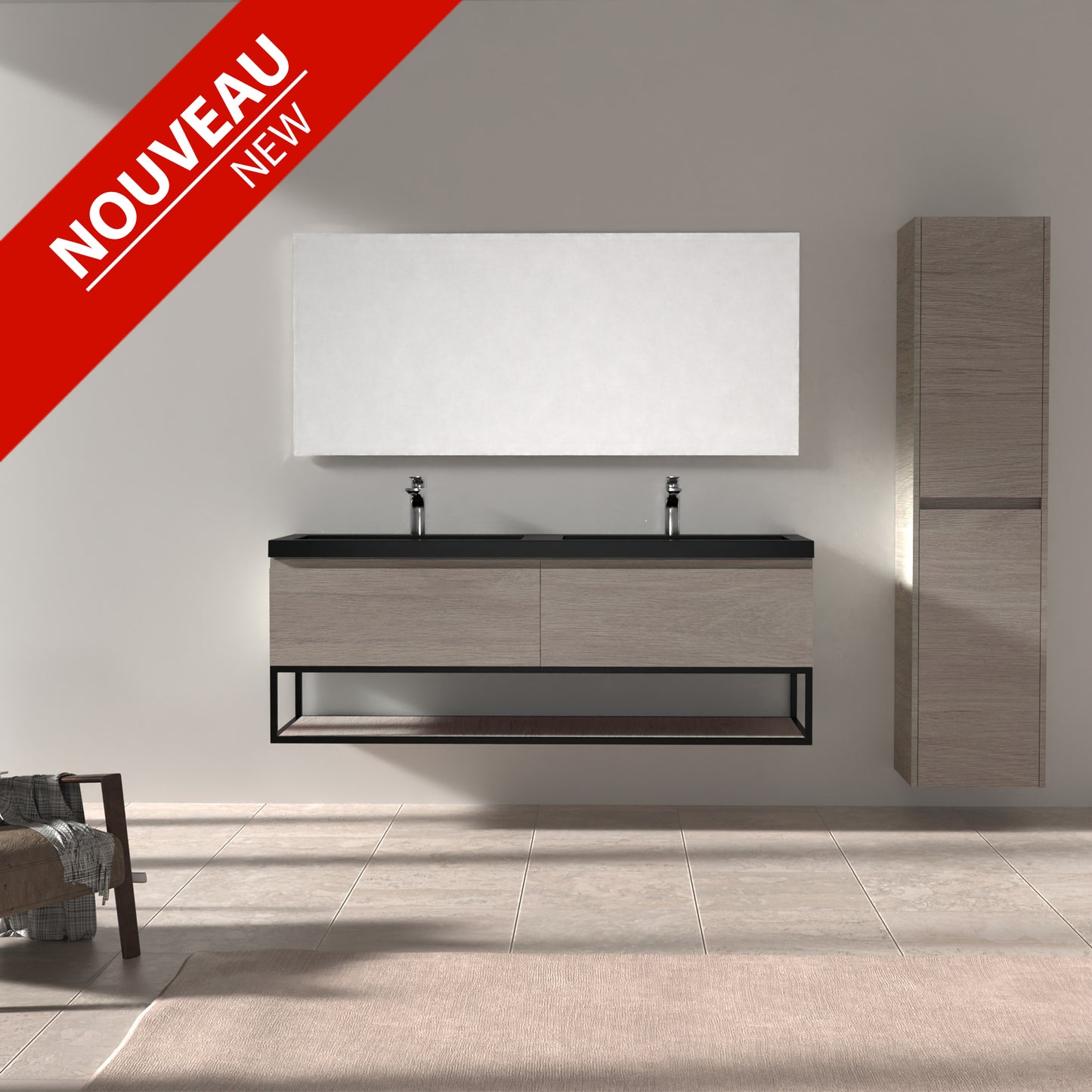 Firenze 63" Light Oak