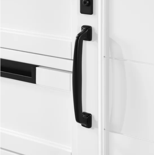 Stirling white double vanity by evos handle