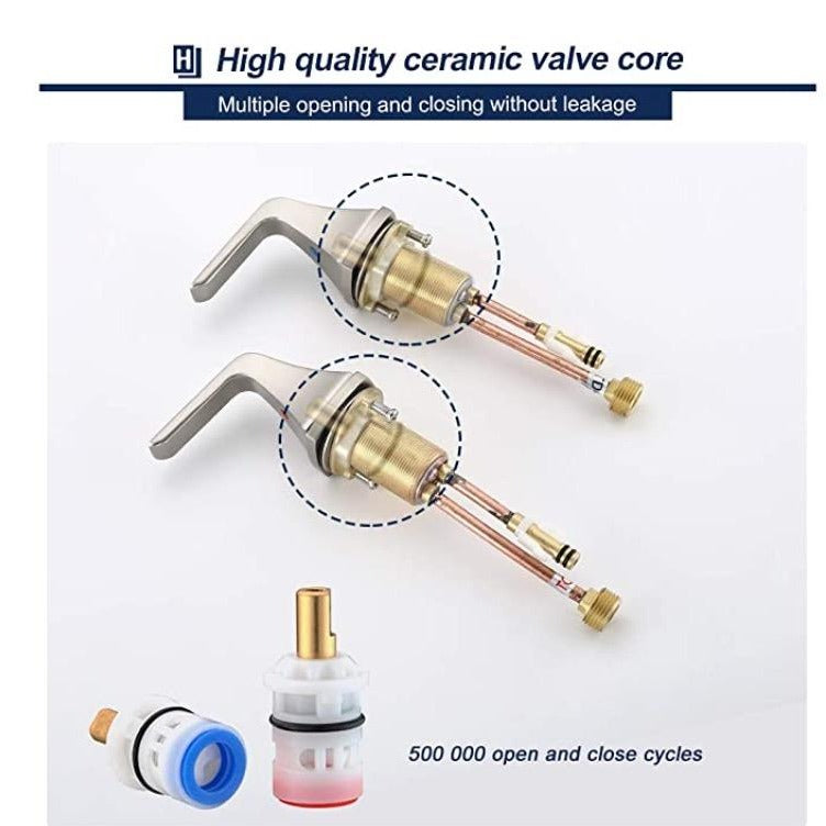 Evos Boutique chrome 3-hole bathroom faucet parts