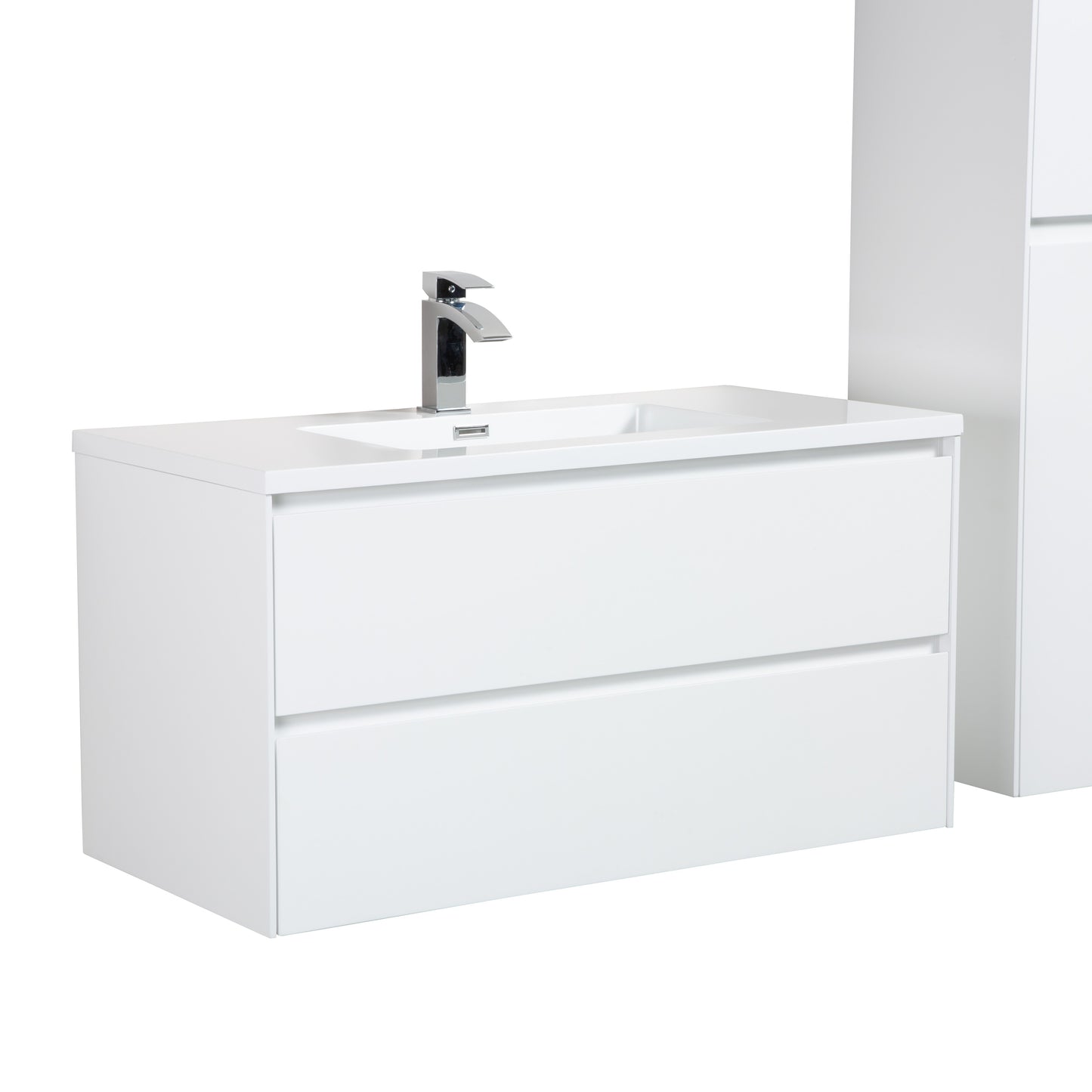 Evos Boutiques 36 in white Marble countertop vanity duplicate