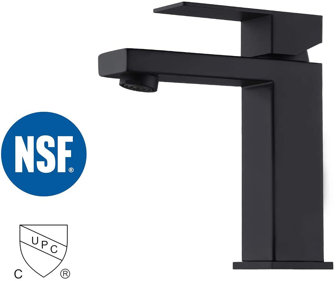 Evos Boutiques 4.3 in matte black faucet zoomed in