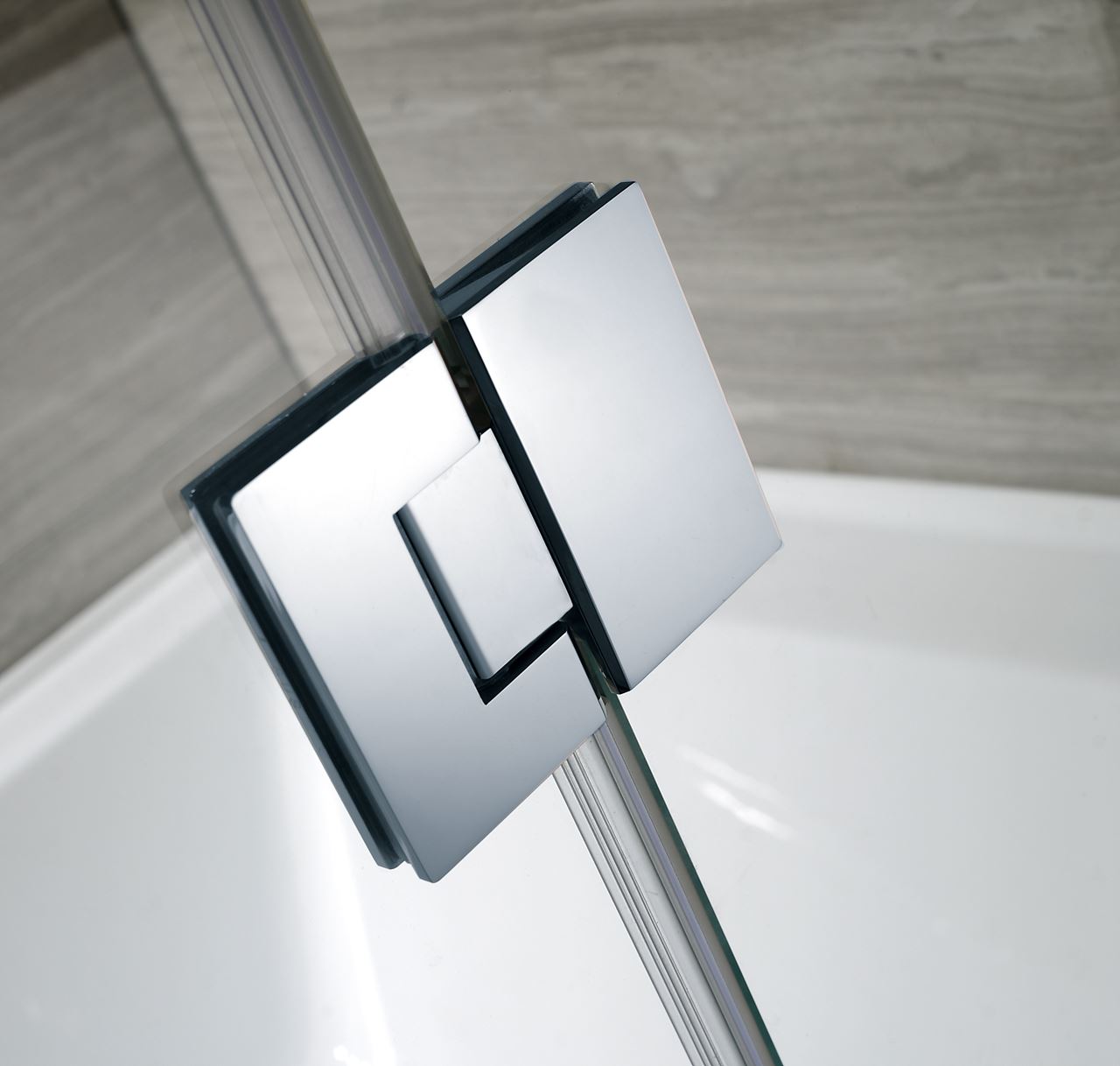 Evos Boutiques 40 in tempered glass bath 40.05 in x 55 in zoomed in