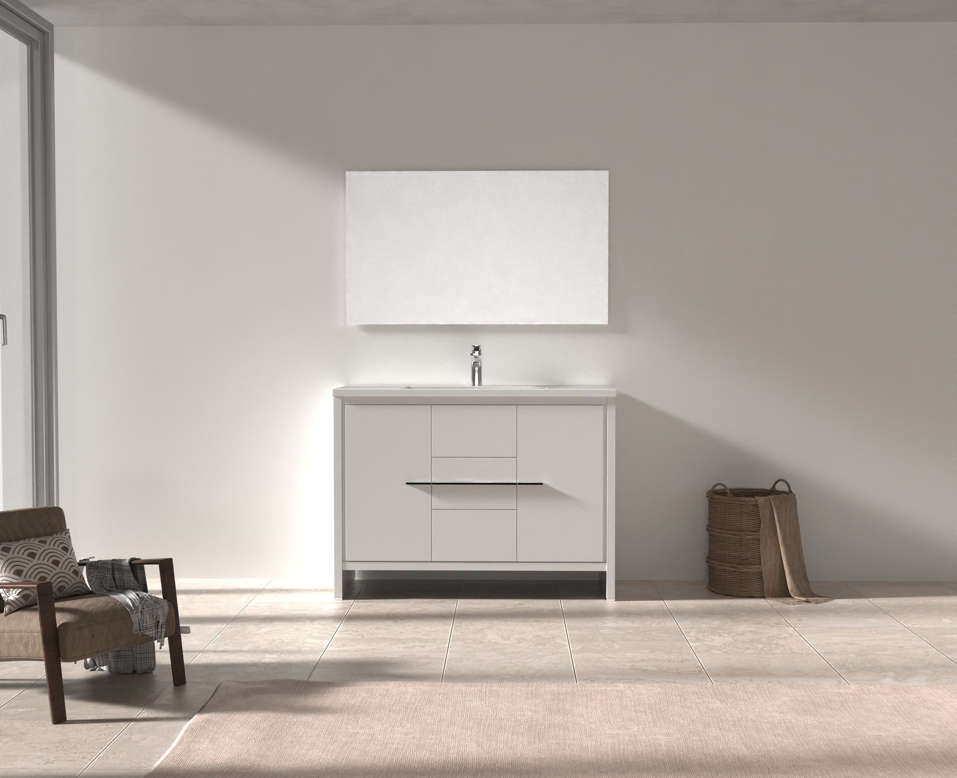 Evos Boutiques 47 in white vanity black handle