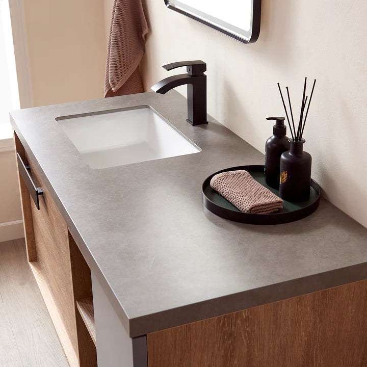 Evos Boutiques 48 in glamour oak vanity sink