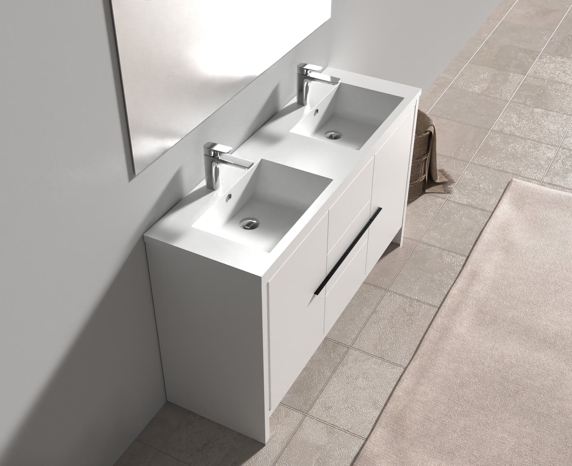 Evos Boutiques 60 in white vanity duplicate