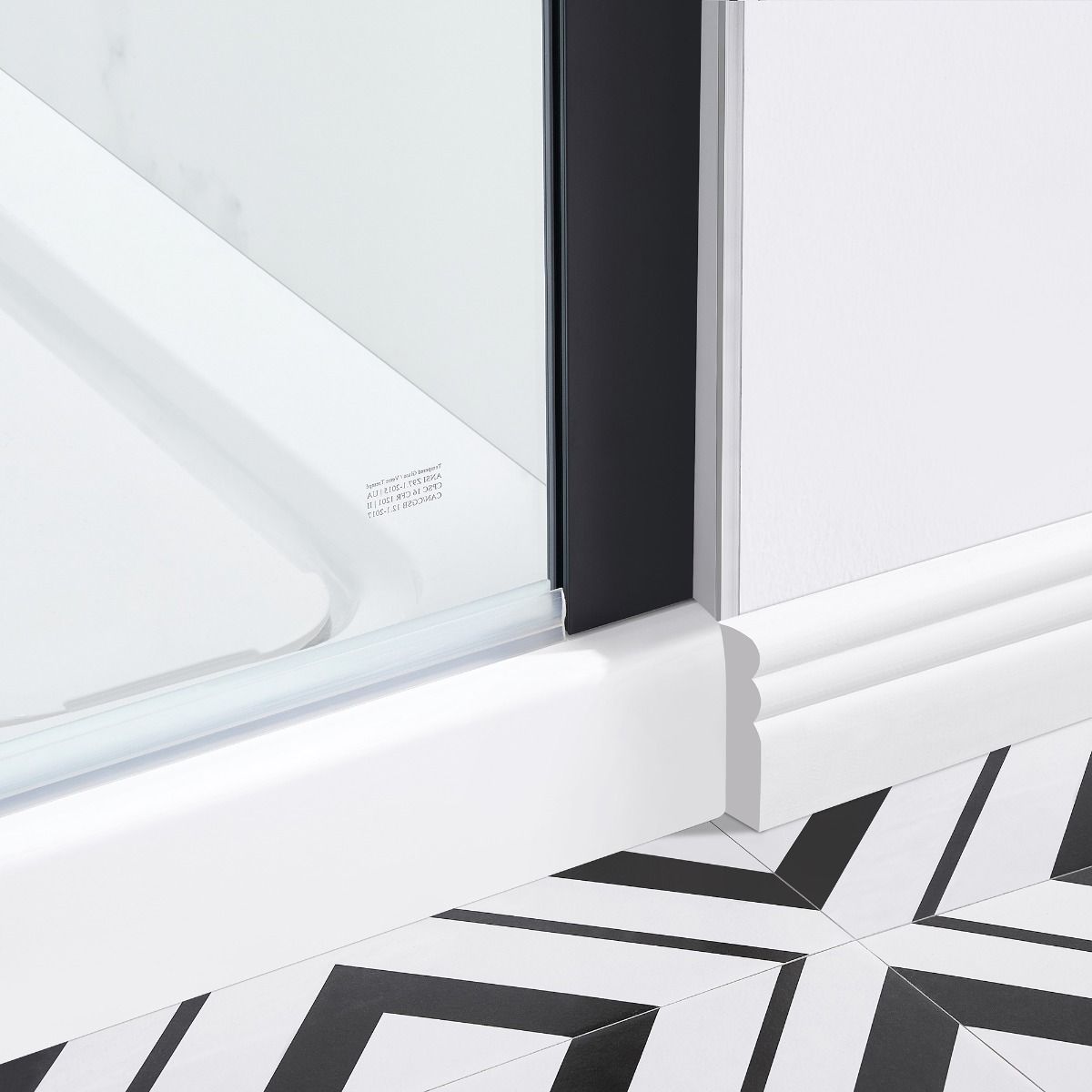 Evos Boutiques 60 x 84 in High Sliding Porte de douche corner