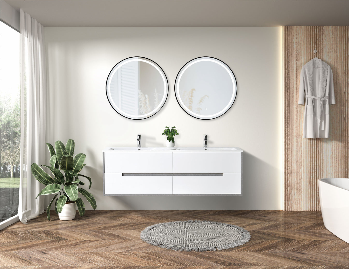 Evos Boutiques 63 in white modern vanity