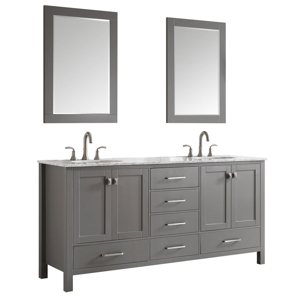Evos Boutiques 72 in stoney grey vanity side view