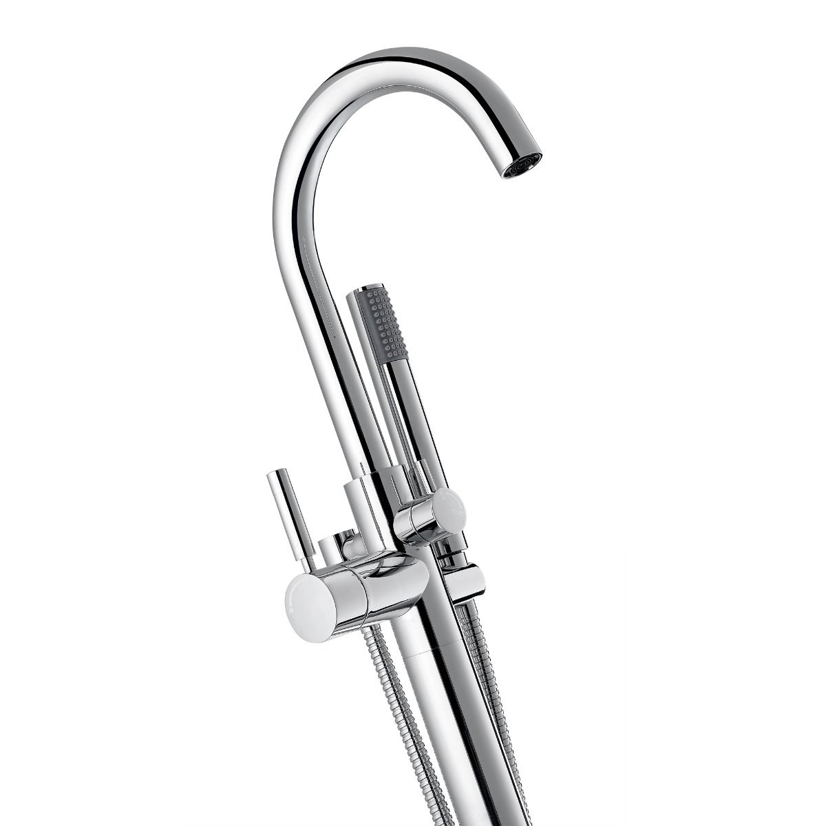 Evos Boutiques chrome freestanding sleek bath faucet right side
