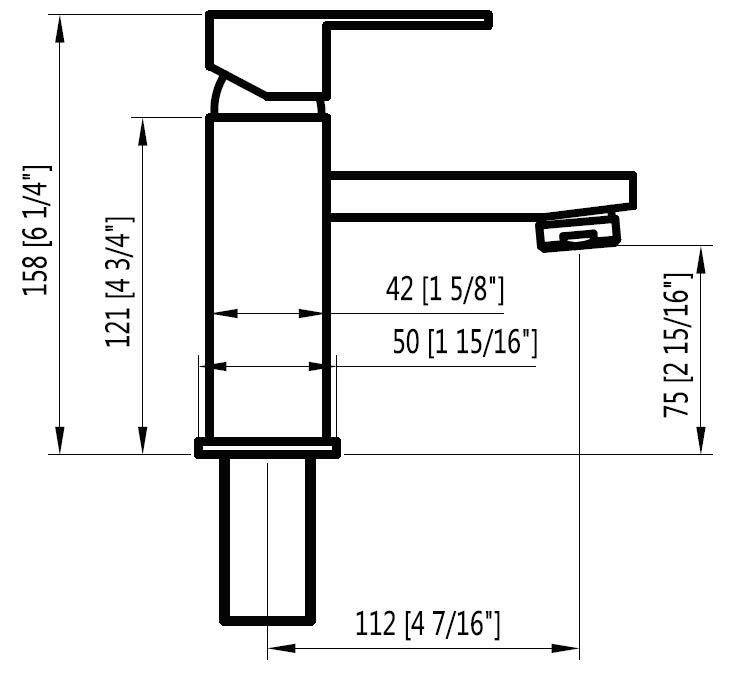 Evos Boutiques matte black faucet measurements