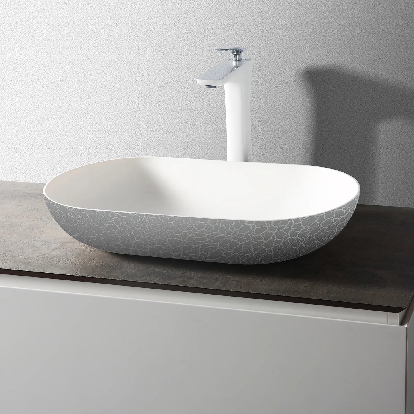 Evos Boutiques mineral cast countertop washbasin zoom in
