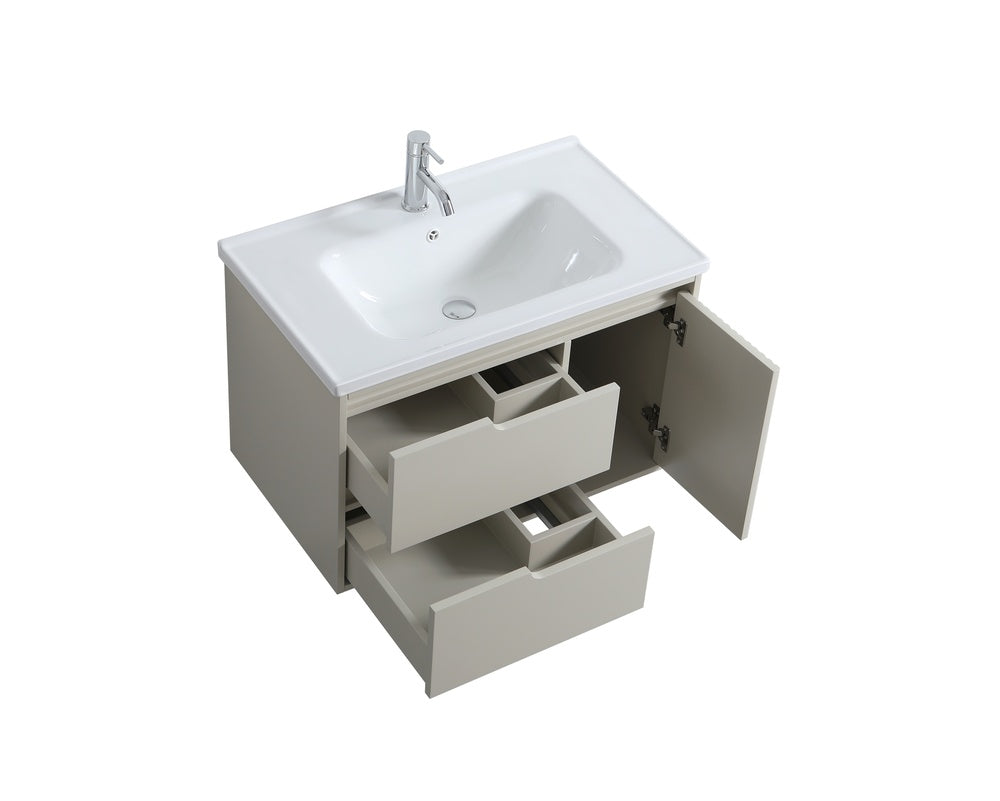 Evos Brand Vanité Brio top view with opened drawers
