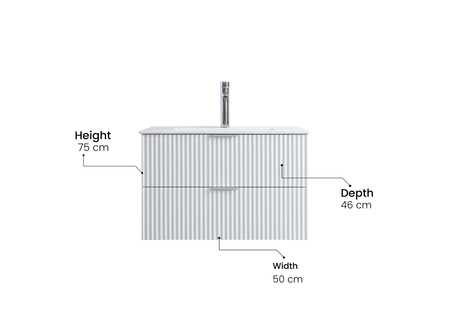 Evos brand vanité unik 30" details