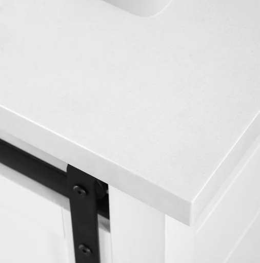 Stirling white double vanity by evos counter