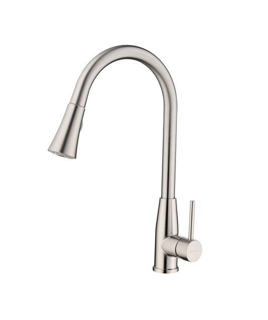 Single Handle Pull Down Robinet de cuisine bushed nickel