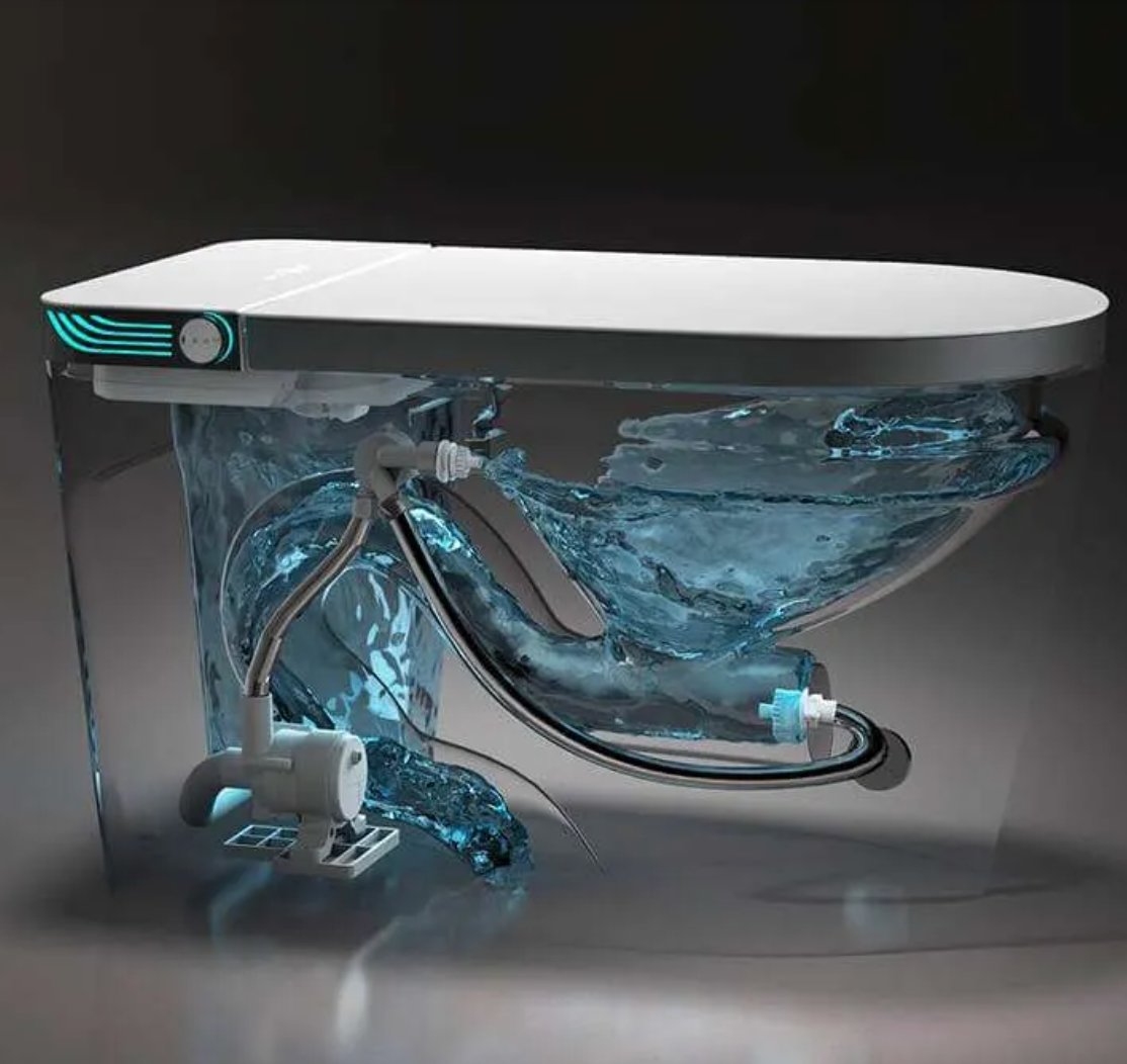 Toilettes intelligentes allongées Leton avec télécommande Ouverture automatique