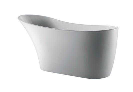 60" freestanding bathtub white acrylic