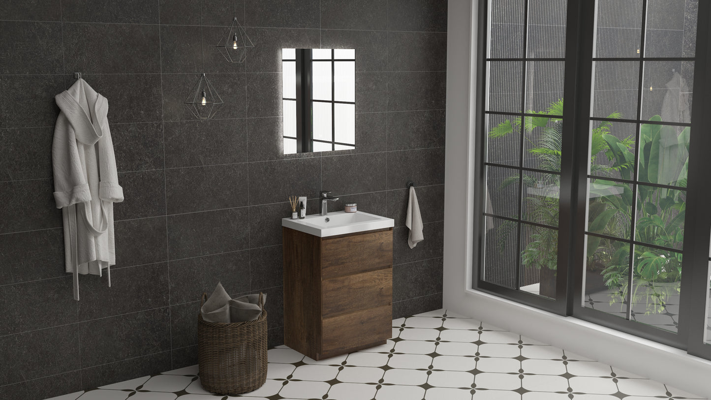 mitag 24" noyer 3 tiroirs vanite autoportant