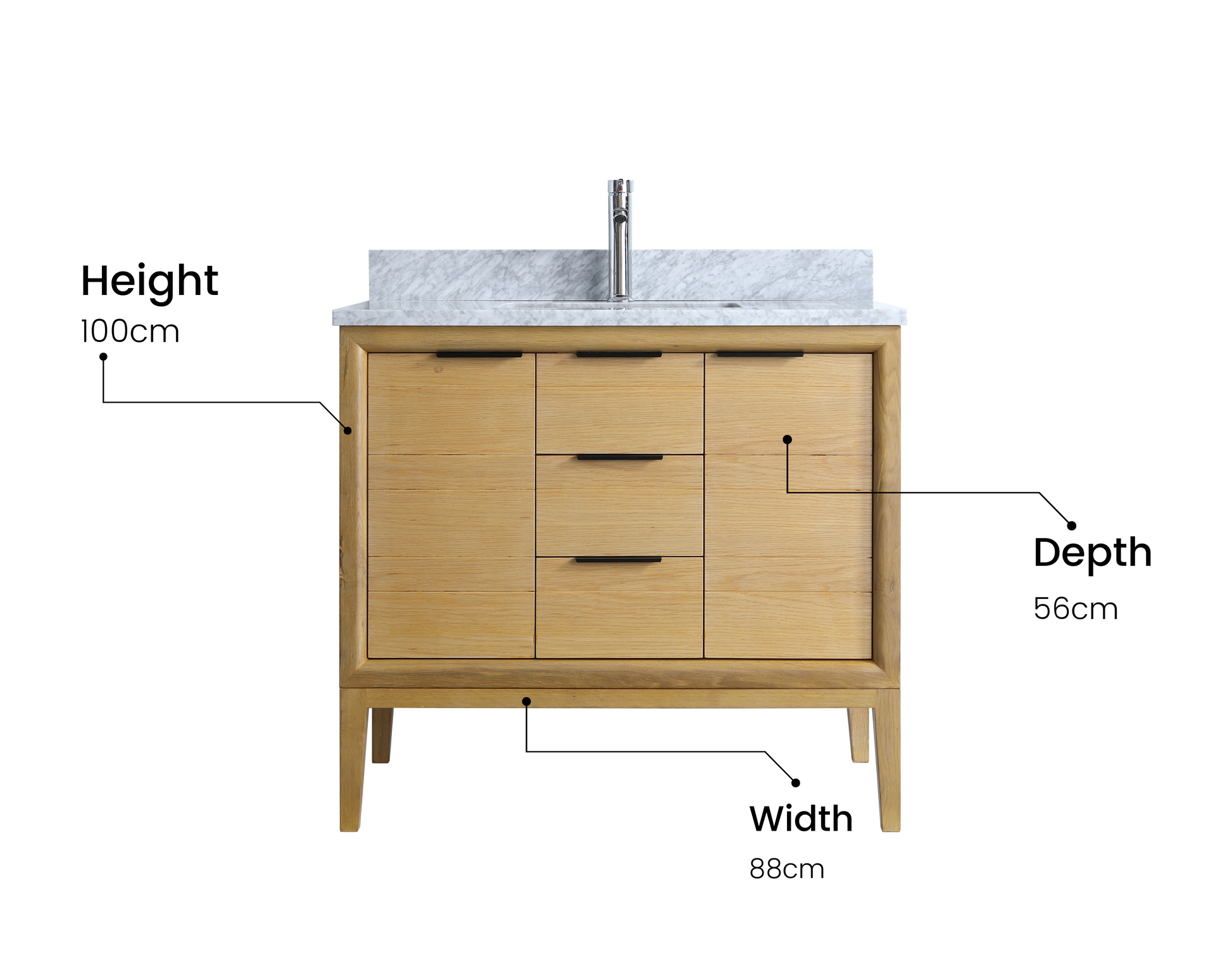 vanite magnific 40 deux placards trois tiroirs marbre