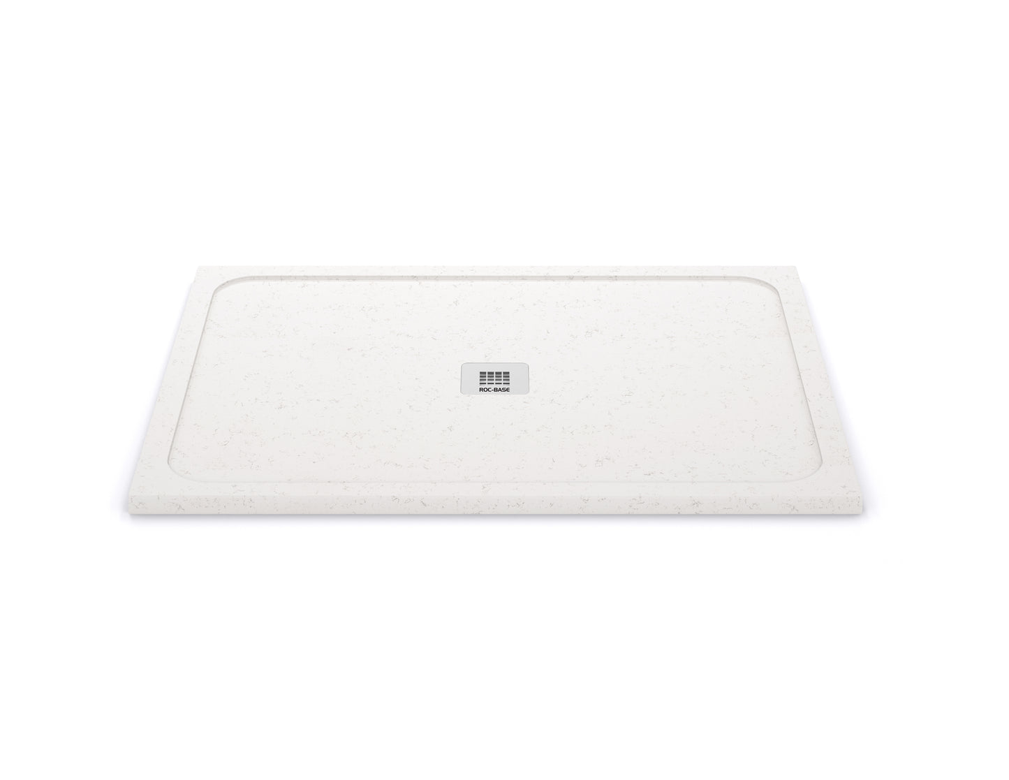 Rocbase Centro shower base - Whistler (White quartz with veining)