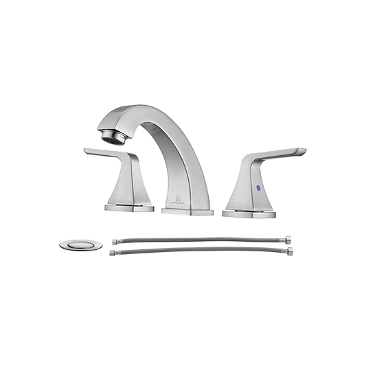 Caspian chrome bathroom faucet, 3-hole