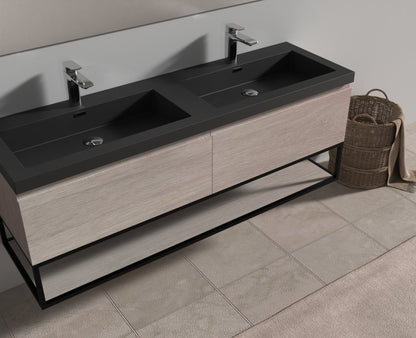 Evos Boutiques 63 in black countertop vanity