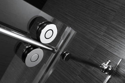 Evos Boutiques 84 in chrome shower sliding door zoom in