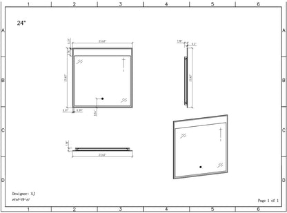 Evos Boutiques LED Mirror diagram