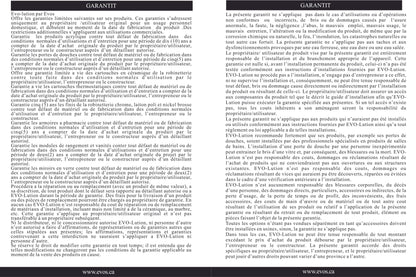 Evos Boutiques black shower door manual 10