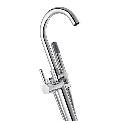 Evos Boutiques chrome freestanding sleek bath faucet right side 