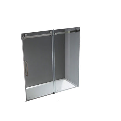 Evos Boutiques chrome shower sliding door no background