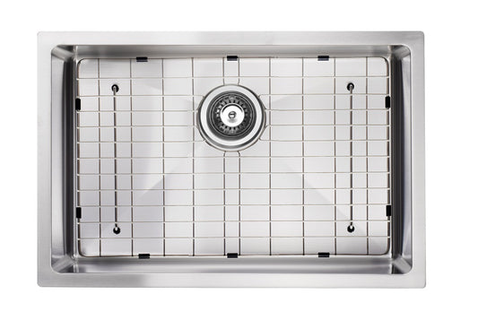 Grand évier de cuisine simple en acier inoxydable de 28 po