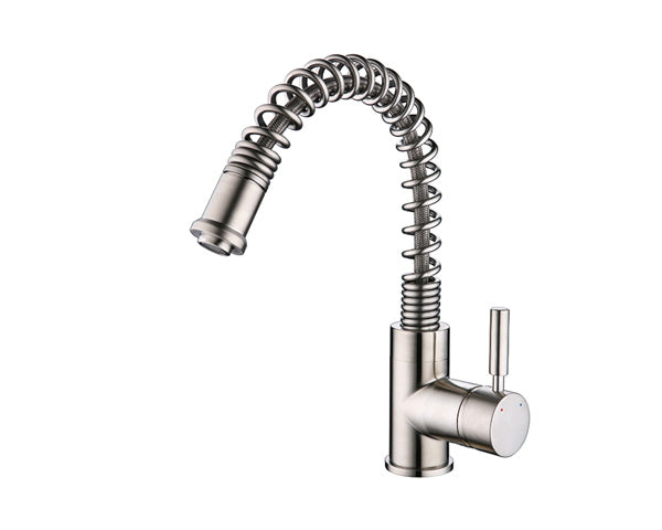 Modern Low Profile Kitchen Faucet with Spring