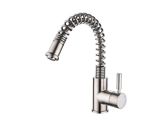 Modern Low Profile Kitchen Faucet with Spring