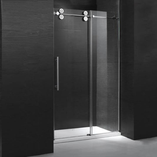 La Quintessence I Chrome Porte de douche Alcove Installation W/ Magnetic kit, 12mm.