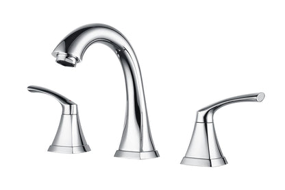 Robinet de lavabo 3 trous 8po Chrome/Noir