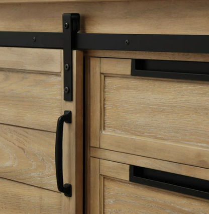 Stirling 42 in Double Sink Bathroom Vanity, Rustic Almond