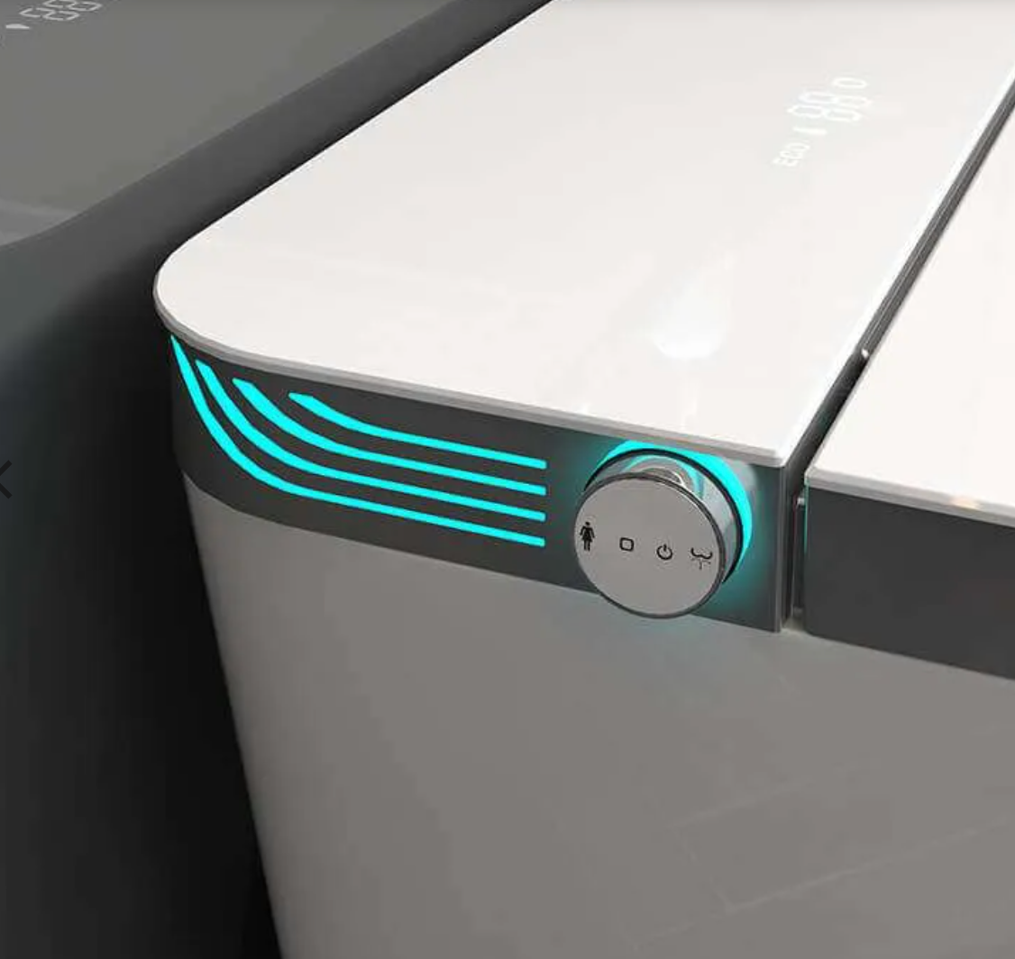 Toilettes intelligentes allongées Leton avec télécommande Ouverture automatique blanc