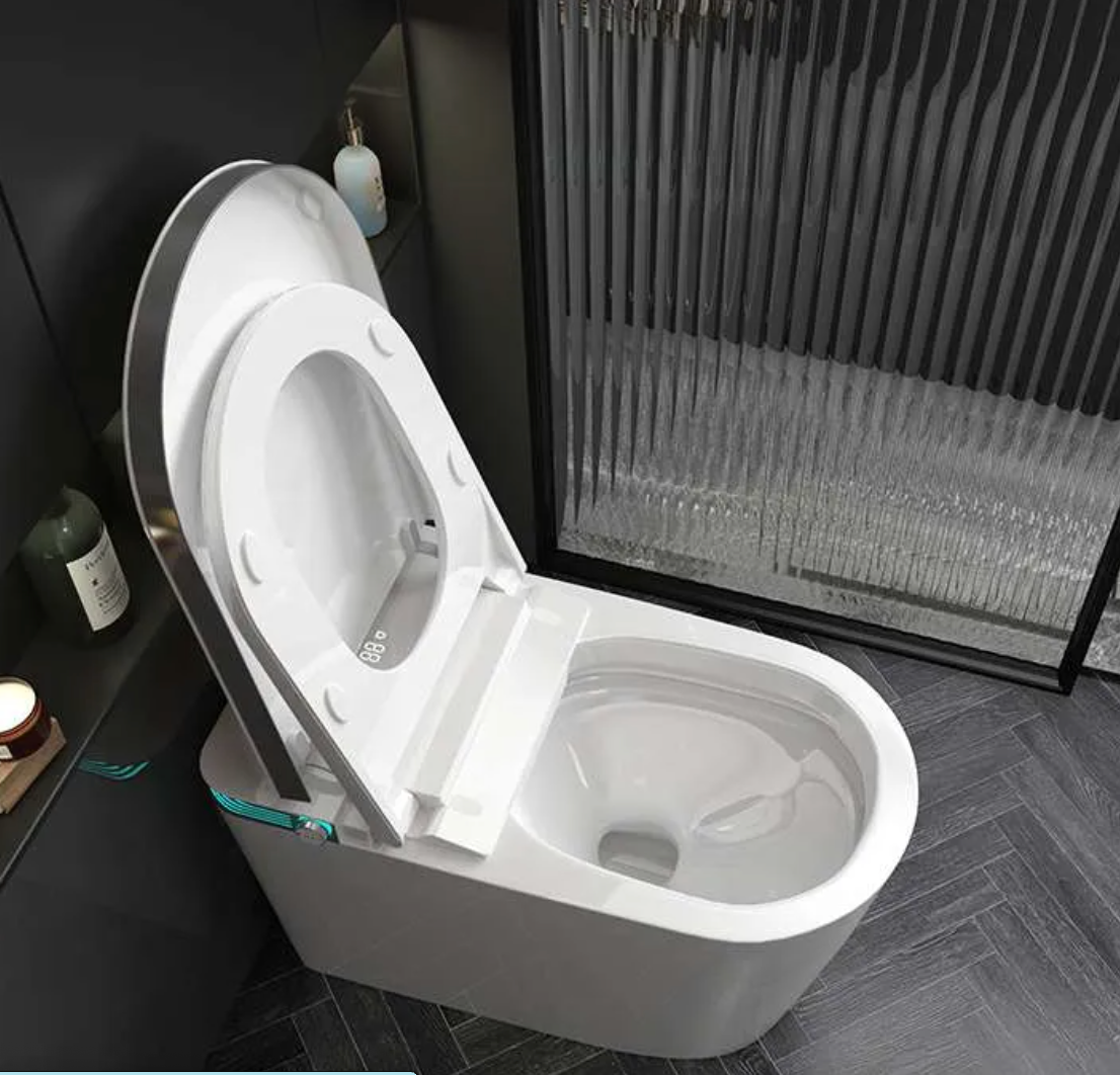 Toilettes intelligentes allongées Leton avec télécommande Ouverture automatique 