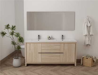 vanité monako 72" 3 tiroirs 2 portes chêne