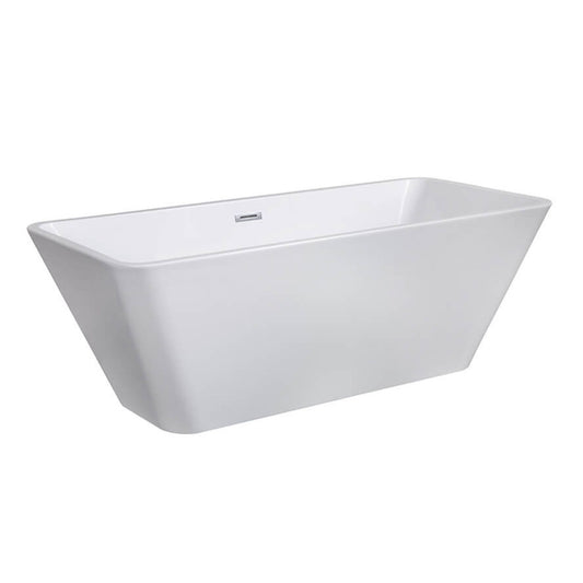 60-inch rectangular freestanding acrylic bathtub