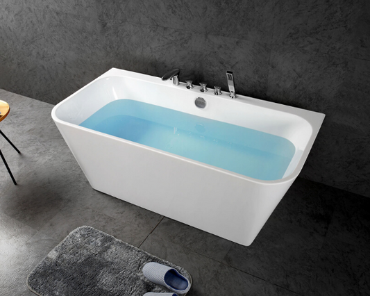 67-inch freestanding rectangular bathtub, acrylic