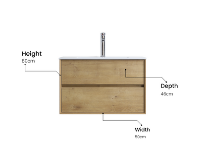 evos expect vanite 32" or deux tiroirs tiroirs details