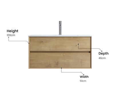 evos expect vanite 40" or deux tiroirs tiroirs details