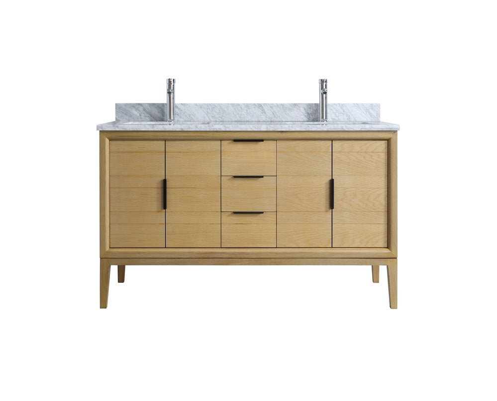 vanite magnific 60" quatre placards trois tiroirs marbre