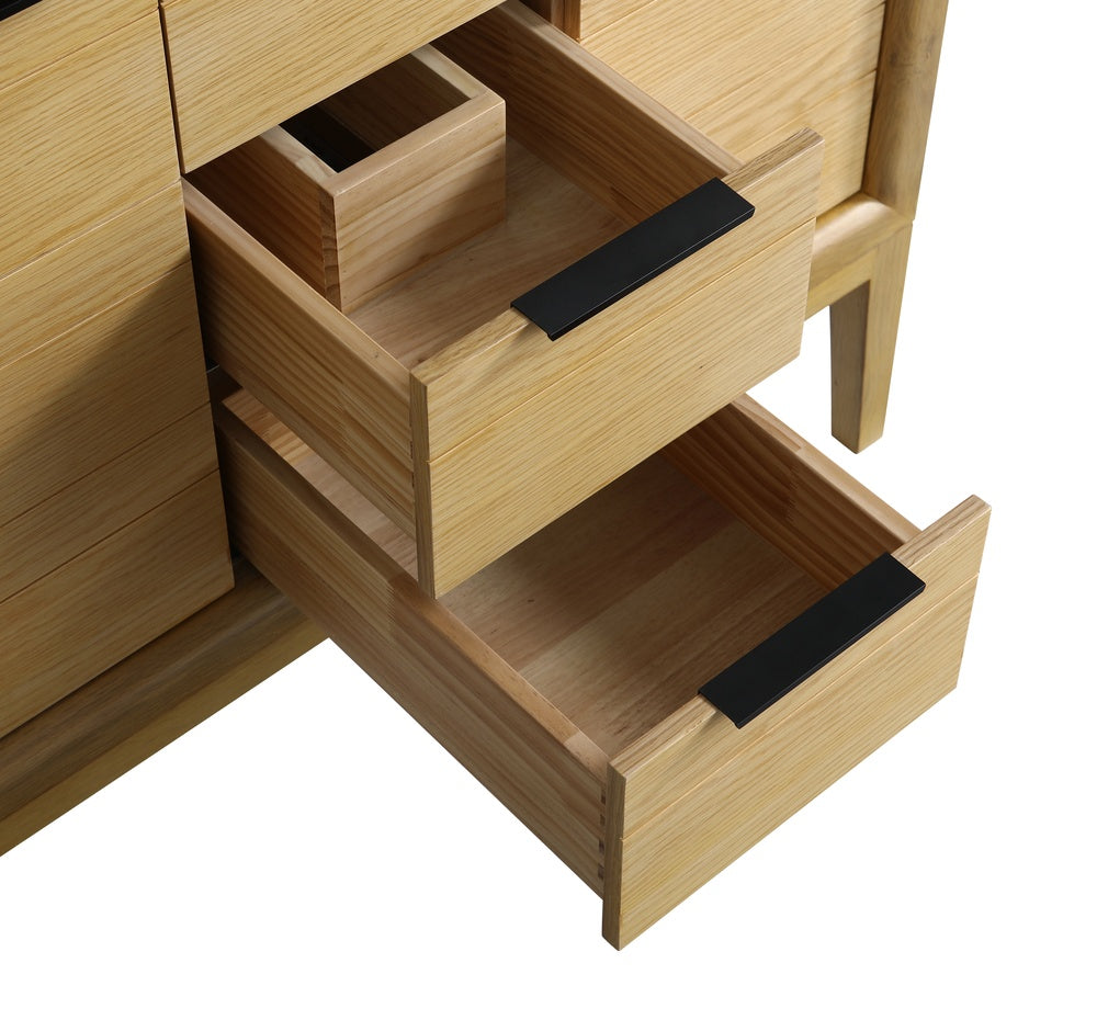 vanite magnific tiroir ouvert vue proche deux placards trois tiroirs 