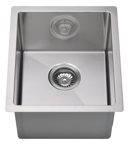 Évier de cuisine simple en acier inoxydable de 16 po